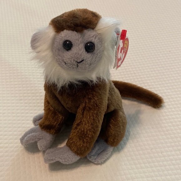 Ty Beanie Baby Brown Tan Jungle Spider Monkey Collectible Stuffed Toy with Tag - Picture 1 of 7